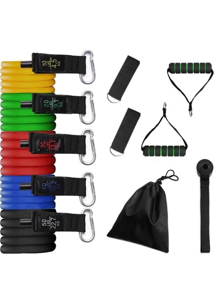 Flanhlg Stili Et Fitness Direnci Tüp Band Seti Streç Eğitim Kauçuk Genişletici Tüpler Crossfit Egzersiz Elastik Çekme Halatı Ekipmanları (Yurt Dışından) modelleri