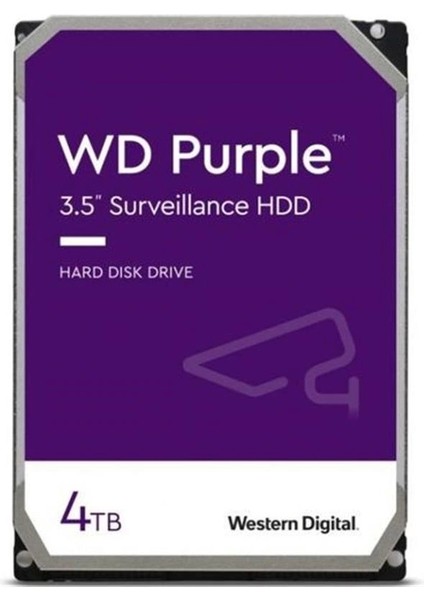 4 Tb Wd 3.5 Purple Sata3 5400RPM 256MB 7/24 Guvenlık WD43PURZ (3 Yıl Resmı Dıst Garantılı)