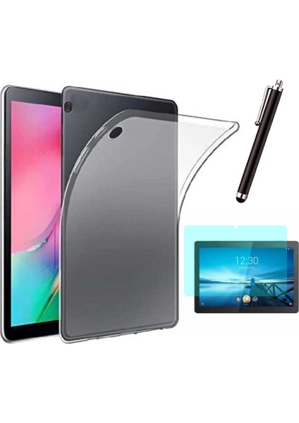 Lenovo Tab M10 Tb X505F ve Tb X605F Uyumlu Şeffaf Kılıf Cam Kalem Set