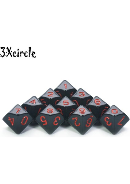 Renk 1 Tarzı Renkli D10 Zar Çokyüzlü Oyun Zarları, Masa Tahtası Rol Oynama Oyunu ve (Yurt Dışından) fiyatları