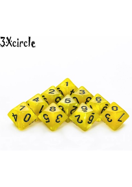 Renk 1 Tarzı Renkli D10 Zar Çokyüzlü Oyun Zarları, Masa Tahtası Rol Oynama Oyunu ve (Yurt Dışından) indirimleri