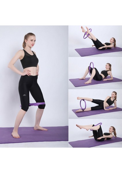 Gri Stil Direnç Pilates Yüzükler Sihirli Daire Vücut Spor Fitness Ağırlık Egzersiz Jimnastik Aerobik Fitness Tekerlek Kolu Yoga Kiti Yüzük (Yurt Dışından) fırsatları