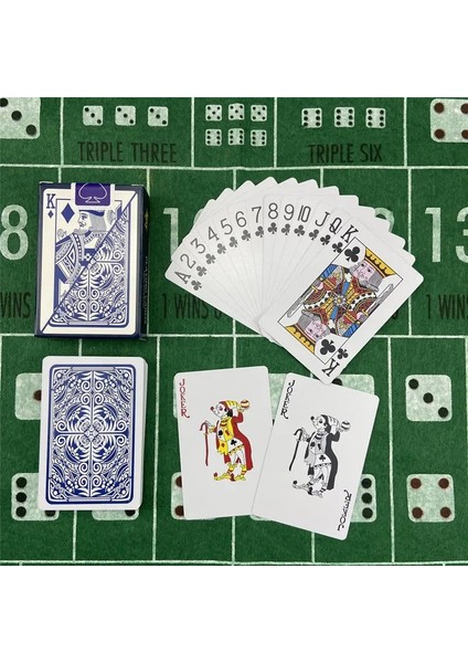NO.5735 1mavi Stil Yeni Oyun Kartları Plastik Bakara Texas Hold'em Poker Kartları Pvc Poker Masa Oyunları Kırmızı ve Mavi Su Geçirmez Giyilebilir Kart Oyunu (Yurt Dışından)
