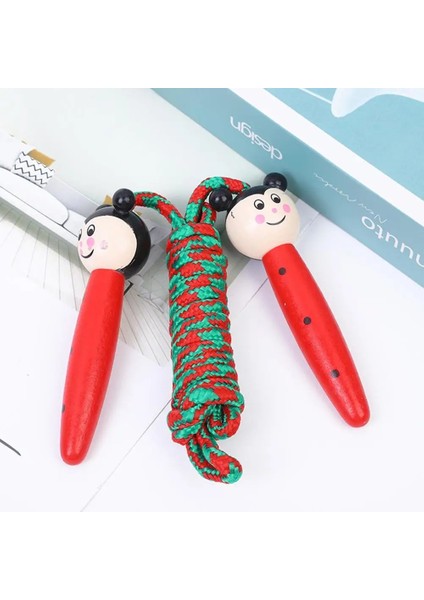 Yeşil Stil Çocuklar Atlama Ipleri Güzel Karikatür Ahşap Saplı Ip Atlama Ipi Örgülü Dolaşmayan Ip Fitness Spor Ip Atlama Ipleri (Yurt Dışından) indirimleri