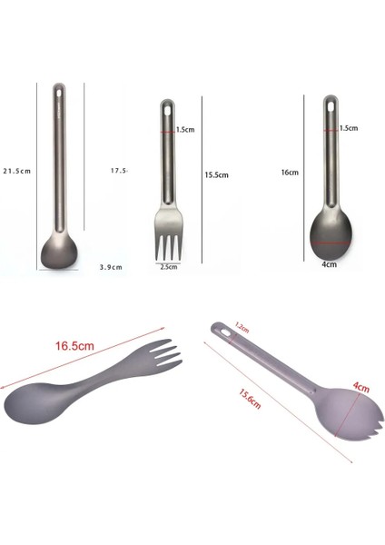 No.3 Tarzı 6 Stil Yürüyüş Açık Sofra Uzun Çatal Spork Çatal Kaşık Seyahat Taşınabilir Kamp Sofra Takımı Tencere Sırt Çantası Titanyum (Yurt Dışından) fırsatları