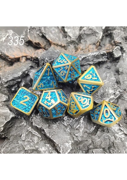 NO.335 Tarzı Yeni Stil Galaxy Metal D&d Zar, Metal Dnd Zar, Çokyüzlü Metal Zar Seti, Rol Yapma Oyunu Için Mtg Pathfinder (Yurt Dışından)