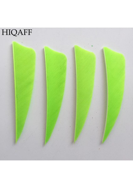 Floresan Yeşil Tarzı Hi-Q 3 Inç Doğal Hindi Tüyleri Kalkan Kesim Okçuluk Fletches Tüy Ok Fletching 3'' Kanatlar (Yurt Dışından)