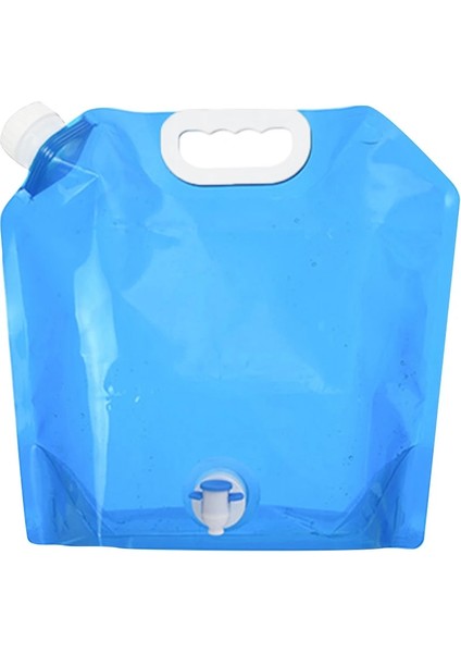 Mavi 5l Stili L Kapasiteli Açık Katlanabilir Su Torbası Taşınabilir Sürüş Su Torbası Konteyner Kamp Piknik Yürüyüşü Için Musluklu (Yurt Dışından)