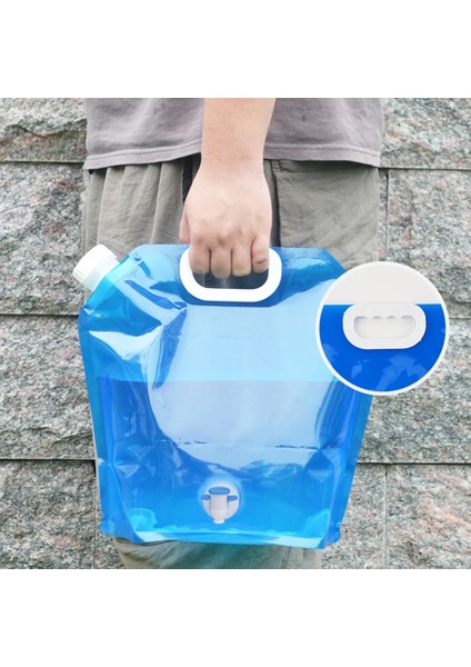 Mavi 5l Stili L Kapasiteli Açık Katlanabilir Su Torbası Taşınabilir Sürüş Su Torbası Konteyner Kamp Piknik Yürüyüşü Için Musluklu (Yurt Dışından) fiyatları