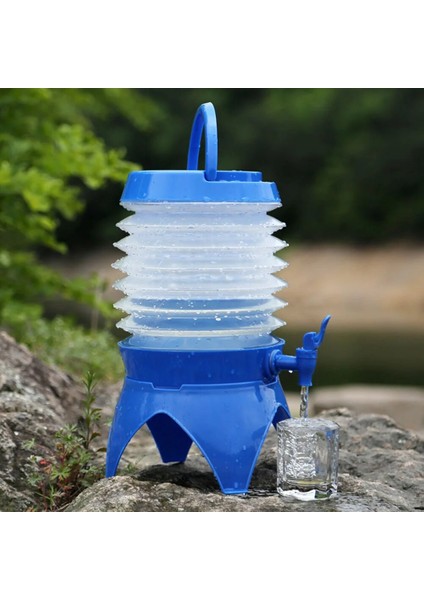 Mavi 5l Stili L Kapasiteli Açık Katlanabilir Su Torbası Taşınabilir Sürüş Su Torbası Konteyner Kamp Piknik Yürüyüşü Için Musluklu (Yurt Dışından) indirimleri
