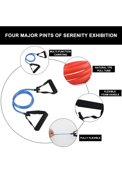 Sarı Stil 120CM Yoga Çekme Halatı Elastik Direnç Bantları Halat Lastik Bantlar Fitness Ekipmanları Egzersiz Tüpü Egzersiz Kuvvet Eğitimi (Yurt Dışından) fırsatları