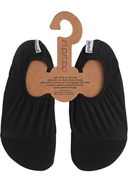 Black Junior Unisex Çocuk Kaydırmaz Ayakkabı - Patik