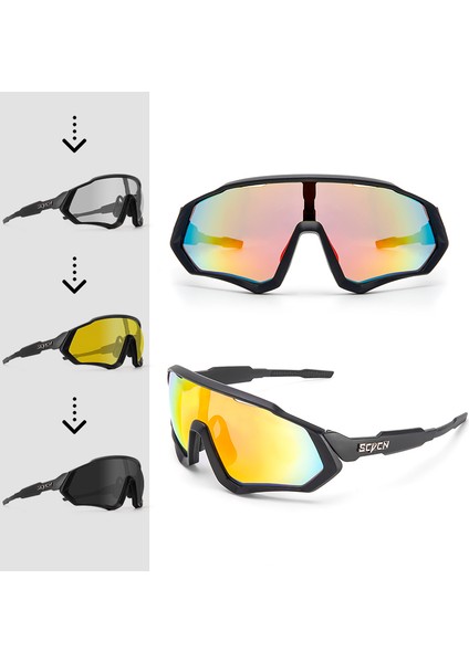 Sarı Lens Stili No.2 Boyutu Bisiklet Gözlükleri UV400 Bisiklet Gözlüğü Spor Erkekler Outdoor Binme Gözlükleri Bisiklet Gözlükleri (Yurt Dışından)