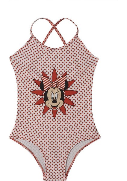Posy Minnie Mouse Desenli Sırt Detaylı Mayo Kız Çocuk Mayo SM21110184