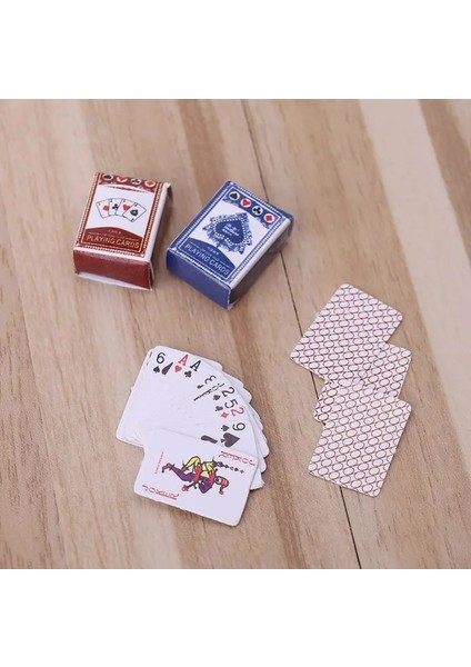 2 Takım Sevimli Minyatür Dollhouse 1:12 Mini Poker Oyun Kartları Ev Dekorasyon Oyuncaklar Mini Poker Kartı (Yurt Dışından) fiyatları