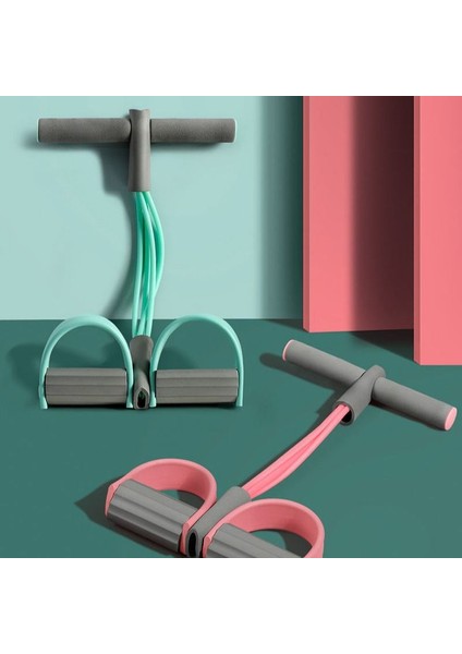 Mor Tarzı Dört Tüplü Pedal Germe Cihazı Mekik Soba Borusu Çok Fonksiyonlu Ayak Pedalı Bacak Çekme Halatı Sit-Up Yardımı Yoga Fitness Ekipmanları (Yurt Dışından) modelleri