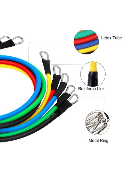 RB-11P-24Y Stili Tpe Lateks Direnç Bandrossfit Eğitim Egzersiz Yoga Tüpleri Çekme Halatı Kauçuk Genişletici Elastik Bantlar Çanta ile Fitness (Yurt Dışından) fırsatları