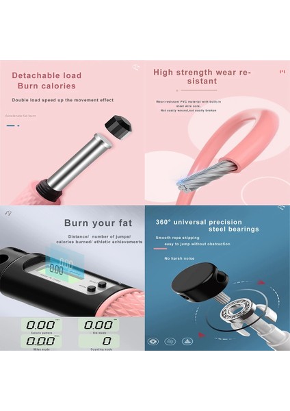 Mavi Stil Spor Atlama Ipi Fitness Atlama Ipi Akülü Ip Atlama Ipi Sayılabilir Pvc Malzeme Kaymaz Fitness Ekipmanları (Yurt Dışından) fırsatları