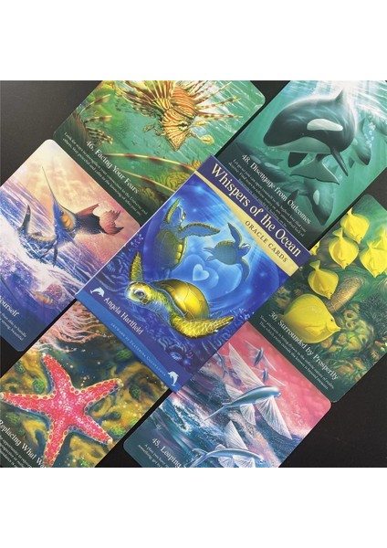 TS34 Stili 2022 Okyanusun Fısıltıları Kahin Tarot Kartları Rehberlik Için Tam Ingilizce Kehanet Kader Tarot Güverte Arkadaşları Için Masa Oyunları Parti (Yurt Dışından) fırsatları