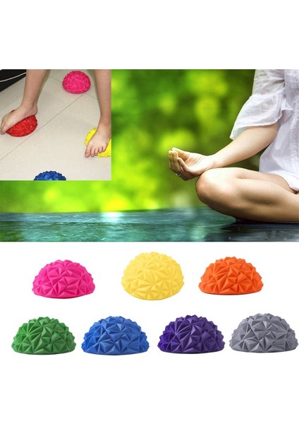 Turuncu Tarzı Yoga Yarım Top Fiziksel Fitness Ekipmanları Egzersiz Dengesi Tükenmez Masaj Basamak Taşları Spor Salonu Yoga Pila Için Pvc Denge Bölmeleri (Yurt Dışından) modelleri