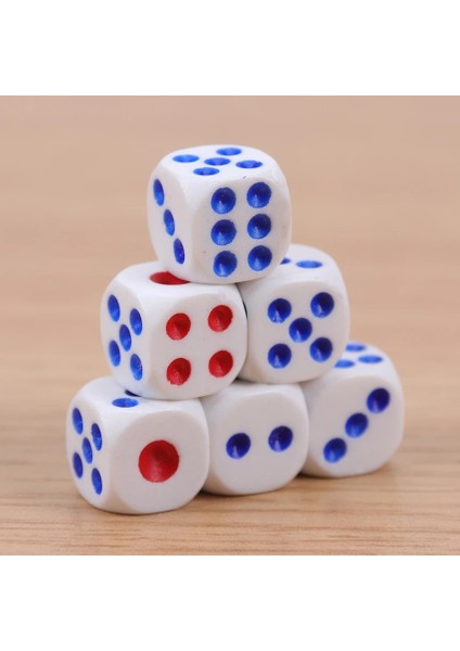 Zarlar Plastik Beyaz Oyun Zarları Standart Altı Taraflı Karar Veren Doğum Günü Partileri Masa Oyunu Boş Zaman ve Eğlence (Yurt Dışından)