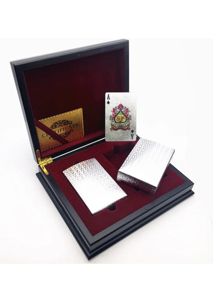 Siyah Stili Yükseltin 1 Ahşap Kutulu 2 Güverte Plastik Poker Suya Dayanıklı Siyah Altın Aile Oyunu Hediyesi Için Oyun Kartları L675 (Yurt Dışından) modelleri