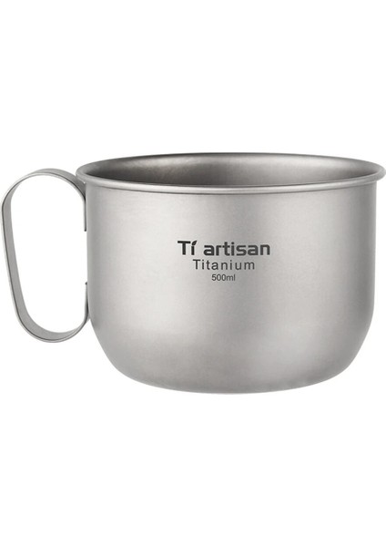 Gösteri Tarzı Olarak 500ML Kamp Kupa Titanyum Bardak Turist Sofra Gereçleri Açık Mutfak Ekipmanları Seyahat Pişirme Seti Tencere Yürüyüş (Yurt Dışından)