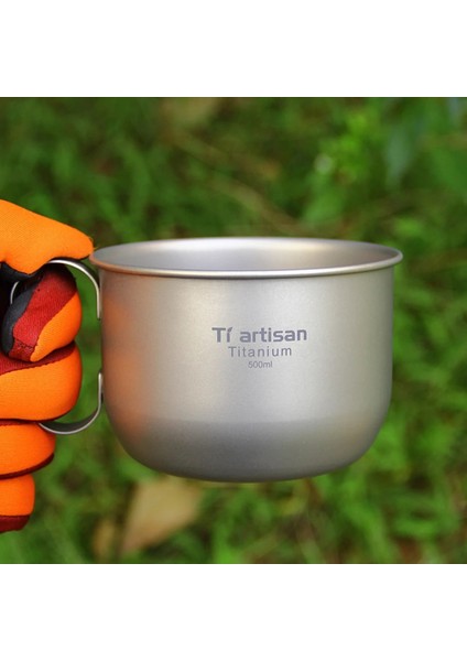 Gösteri Tarzı Olarak 500ML Kamp Kupa Titanyum Bardak Turist Sofra Gereçleri Açık Mutfak Ekipmanları Seyahat Pişirme Seti Tencere Yürüyüş (Yurt Dışından) fiyatları