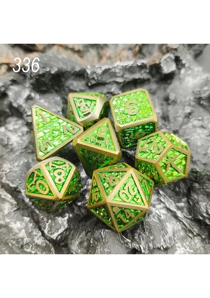 NO.336 Stili Yeni Stil Galaxy Metal D&d Zar, Metal Dnd Zar, Çokyüzlü Metal Zar Seti, Rol Yapma Oyunu Için Mtg Pathfinder (Yurt Dışından)