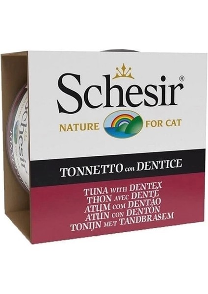 Schesir Ton Balıklı ve Sinarit Balıklı Jöleli Konserve Yetişkin Kedi Maması 85 gr