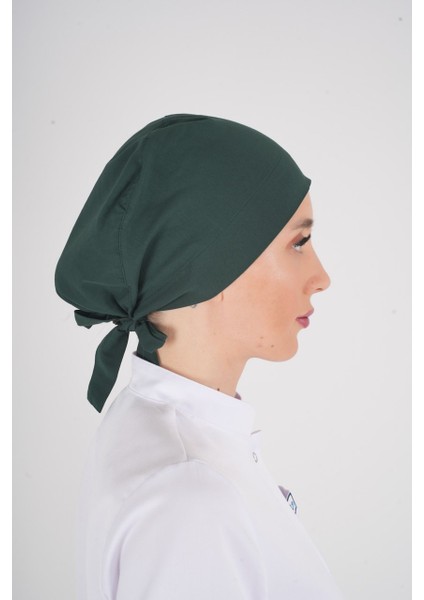 Tesettür Düz Ördekbaşı Yeşili Hemşire Doktor Hastane Ameliyat Cerrahi Tesettür Bonesi fırsatları