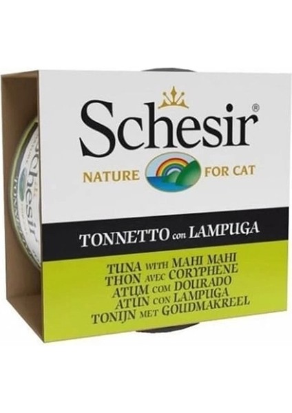 Schesir Ton Balıklı ve Lambukalı Jöleli Konserve Yetişkin Kedi Maması 85 gr
