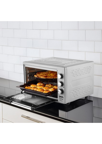 AF280L Lambalı, Termostatlı, Saatli 32 Litre Midi Fırın