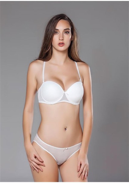 Ekru Sütyen Takımı Extra Pedli modelleri