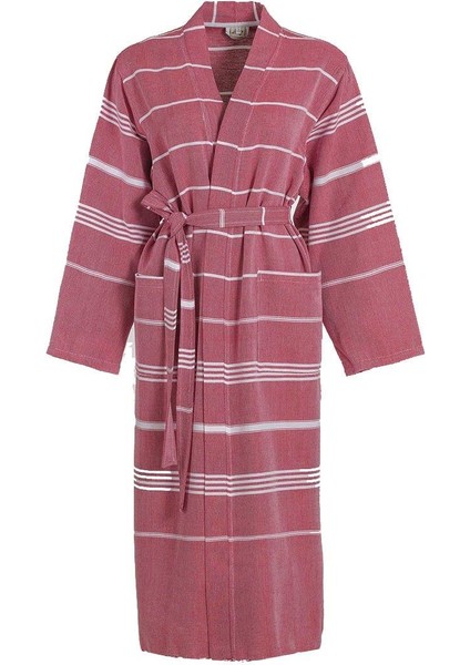 Leyla Kimono Yaka Bornoz Bordo