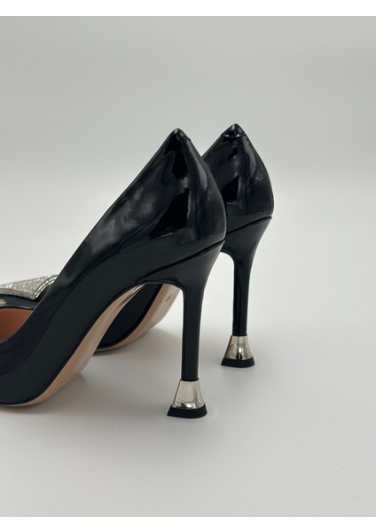 Hakiki Deri Taşlı Kadın Stiletto modelleri