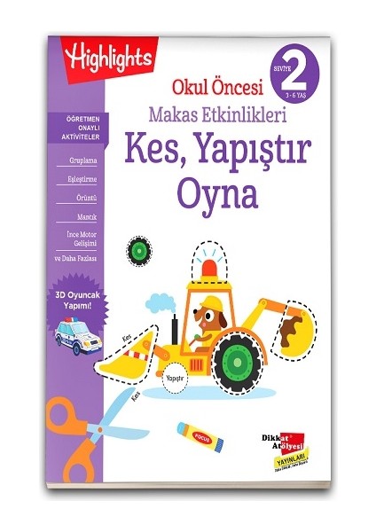 Okul Öncesi Makas Etkinlikleri Kes, Yapıştır, Oyna 2. Seviye