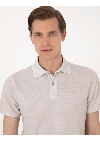 Erkek Bej Slim Fit Tişört 50306060-VR011 fiyatları