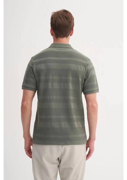 Cazador Polo Yaka Regular Fit Örme Çizgi Dokulu Tişört fırsatları