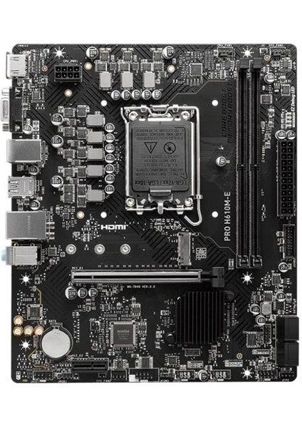 Msı Pro H610M-E Ddr5 5600MHZ 1xvga 1xhdmı 1xm.2 USB 3.2 Matx 1700P (12. / 13. ve 14. Nesil Işlemci Uyumlu) fiyatları