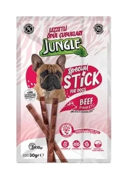 Jungle Dana Etli Stick Köpek Ödülü 3 Adet 10 gr