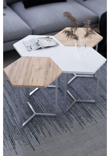 Hexa - Triad Orta Sehpa 4'lü Modül (45X45X45 Tek Modül Ölçüsü) modelleri