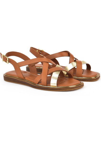 , Kadın Hakiki Deri Sandalet 1511032Z11501 Taba fiyatları