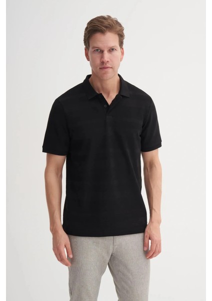 Cazador Polo Yaka Regular Fit Örme Çizgi Dokulu Tişört fiyatları