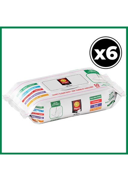 Clean Mop Yer Temizlik Havlusu 50 Li x 6 Adet