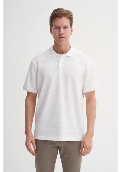 Cazador Polo Yaka Regular Fit Örme Çizgi Dokulu Tişört fiyatları