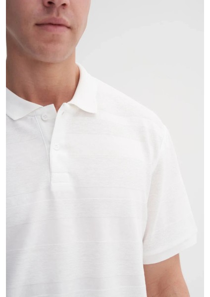 Cazador Polo Yaka Regular Fit Örme Çizgi Dokulu Tişört indirimleri