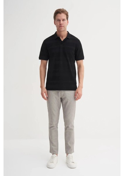 Cazador Polo Yaka Regular Fit Örme Çizgi Dokulu Tişört modelleri