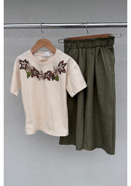 %100 Cotton Kız Çocuk Takım – Pantolon - Tişört Takım (3-10 Yaş)