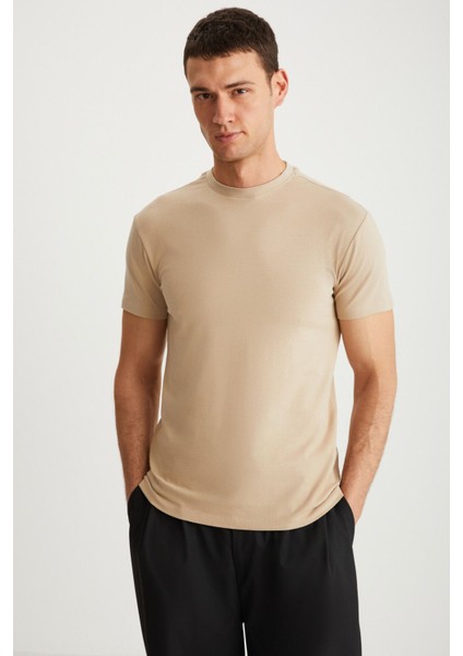 Tiago Erkek Bej T-Shirt